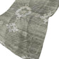 50" X 70" Olive Green And Beige Floral Polyester Woven Plush Throw Blanket