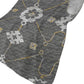 50" X 70" Gray Ivory And Gold Floral Polyester Woven Plush Throw Blanket