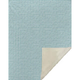 50" X 70" Aqua And White Microfiber Houndstooth Plush Throw Blanket