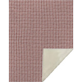 50" X 70" Red And White Houndstooth Microfiber Plush Throw Blanket