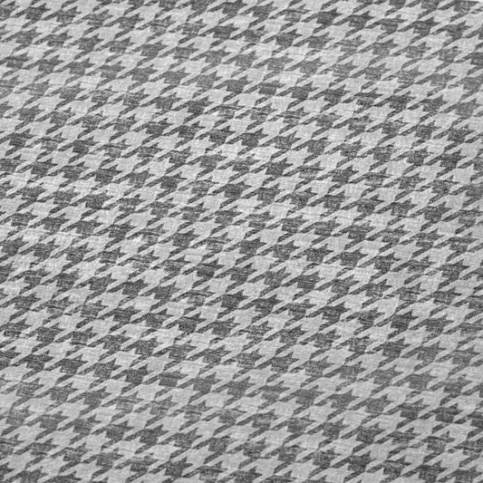 50" X 70" Gray And Light Gray Microfiber Houndstooth Plush Throw Blanket