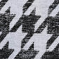 50" X 70" Black And White Houndstooth Polyester Woven Plush Throw Blanket