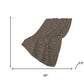 50" X 70" Chocolate And Brown Houndstooth Polyester Woven Plush Throw Blanket