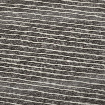 50" X 70" Chocolate And Beige Striped Polyester Woven Plush Throw Blanket