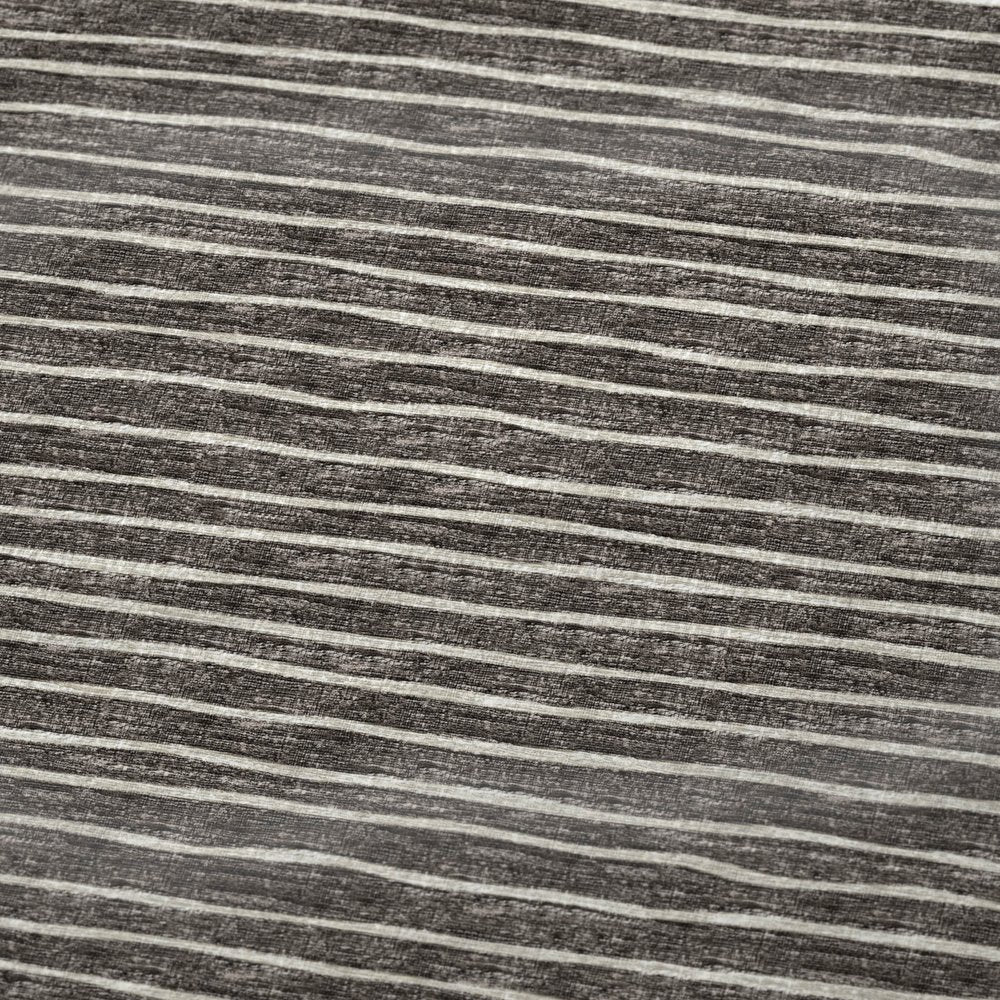 50" X 70" Chocolate And Beige Striped Polyester Woven Plush Throw Blanket