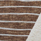50" X 70" Rust And Beige Striped Polyester Woven Plush Throw Blanket