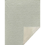 50" X 70" Mint Green And Ivory Striped Microfiber Plush Throw Blanket