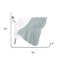 50" X 70" Sky Blue And Ivory Striped Polyester Woven Plush Throw Blanket