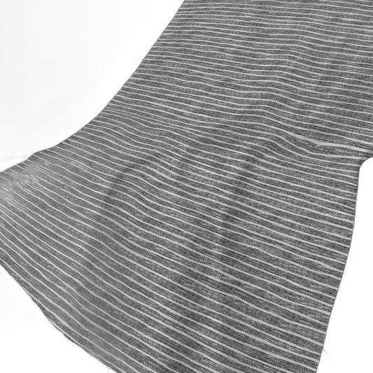 50" X 70" Gray And Light Gray Striped Polyester Woven Plush Throw Blanket