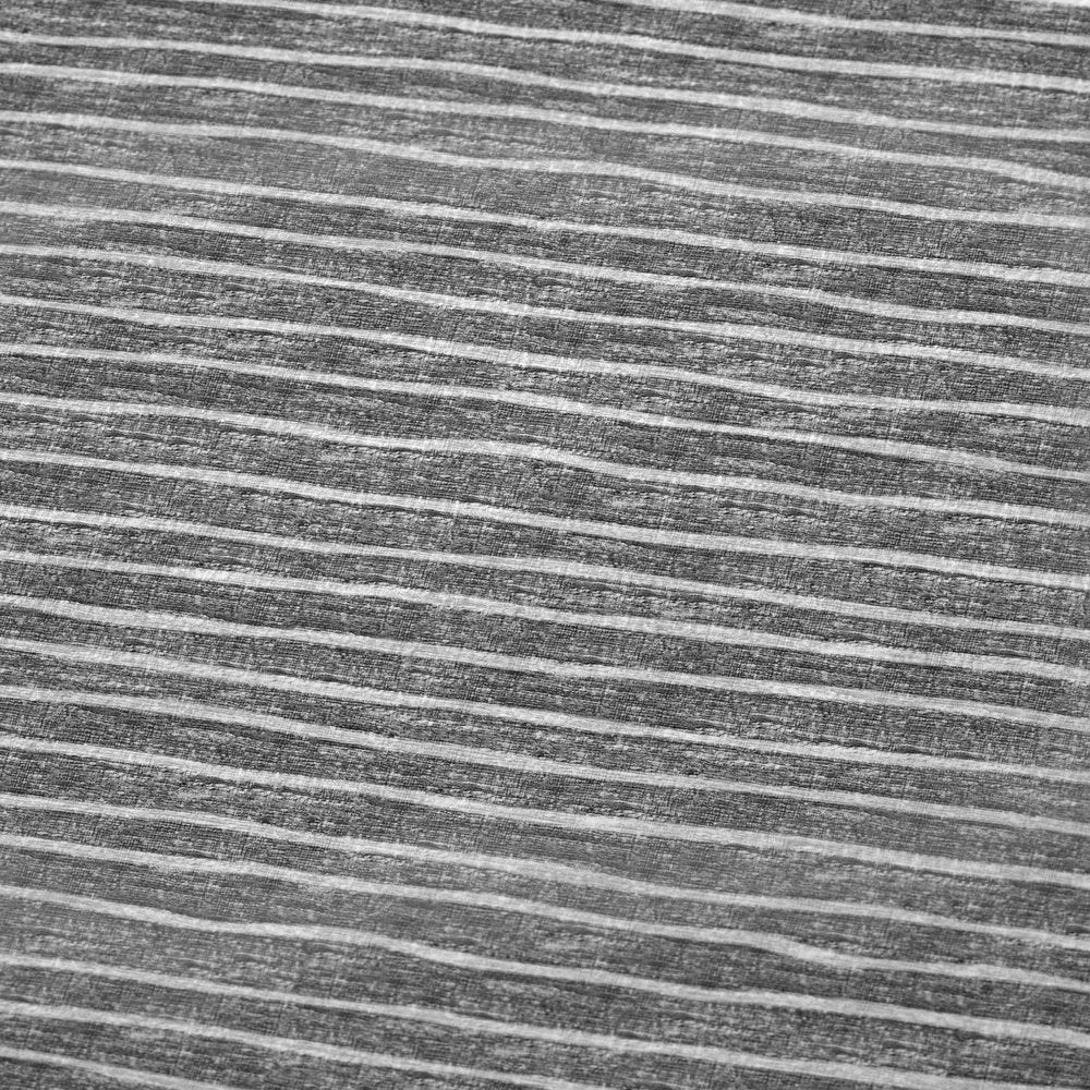 50" X 70" Gray And Light Gray Striped Polyester Woven Plush Throw Blanket