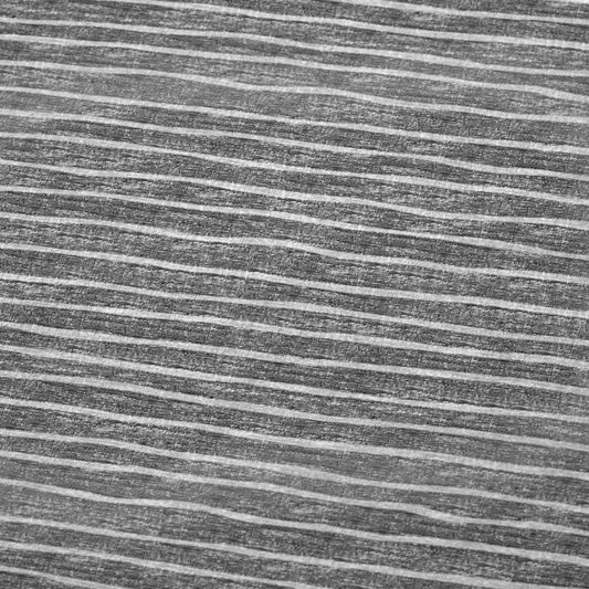 50" X 70" Gray And Light Gray Striped Polyester Woven Plush Throw Blanket