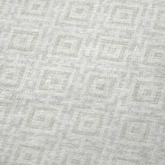 50" X 70" Linen And Ivory Microfiber Geometric Plush Throw Blanket
