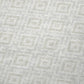 50" X 70" Linen And Ivory Geometric Polyester Woven Plush Throw Blanket