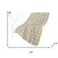 50" X 70" Gold Ivory And Gray Geometric Polyester Woven Plush Throw Blanket