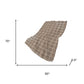 50" X 70" Rust And Beige Geometric Polyester Woven Plush Throw Blanket