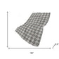 50" X 70" Black And Ivory Geometric Plush Throw Blanket