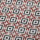 50" X 70" Red Ivory And Black Microfiber Geometric Plush Throw Blanket