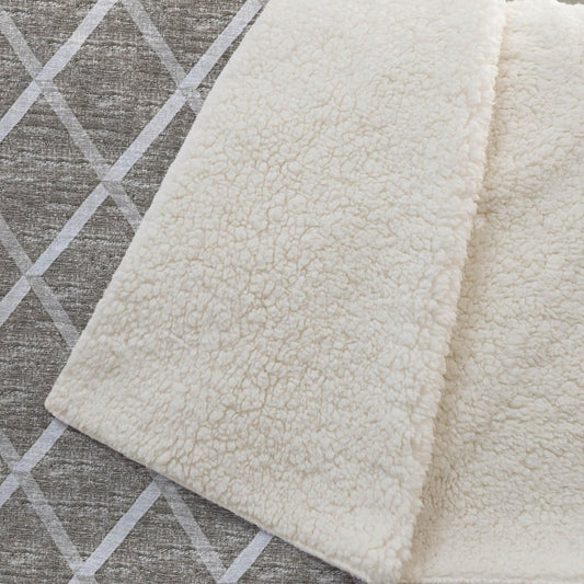 50" X 70" Taupe And Beige Microfiber Geometric Plush Throw Blanket