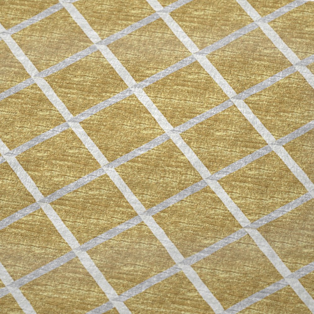 50" X 70" Gold And Ivory Geometric Microfiber Plush Throw Blanket