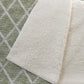 50" X 70" Artichoke Green And Beige Geometric Microfiber Plush Throw Blanket