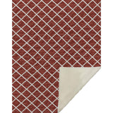 50" X 70" Red And Ivory Geometric Microfiber Plush Throw Blanket