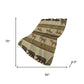 50" X 70" Brown Green And Rust Animal Print Plush Throw Blanket