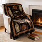 50" X 70" Midnight Brown And Beige Animal Print Microfiber Plush Throw Blanket