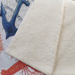 50" X 70" Ivory Red and Blue Microfiber Coastal Nautical Plush Throw Blanket