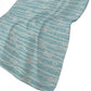 50" X 70" Teal And Ivory Striped Polyester Woven Plush Throw Blanket