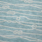 50" X 70" Teal And Ivory Striped Polyester Woven Plush Throw Blanket