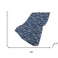 50" X 70" Navy Blue And Ivory Striped Polyester Woven Plush Throw Blanket