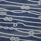 50" X 70" Navy Blue And Ivory Striped Polyester Woven Plush Throw Blanket