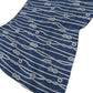50" X 70" Navy Blue And Ivory Striped Polyester Woven Plush Throw Blanket
