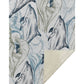 50" X 70" Ivory And Blue Animal Print Polyester Woven Plush Throw Blanket