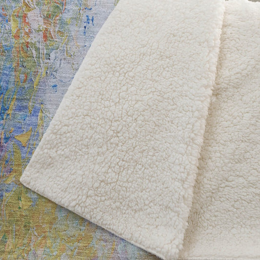 50" X 70" Blue Red And Ivory Animal Print Polyester Woven Plush Throw Blanket