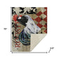 50" X 70" Midnight Red And Ivory Animal Print Polyester Woven Plush Throw Blanket