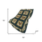 50" X 70" Gold Red And Ivory Animal Print Polyester Woven Plush Throw Blanket