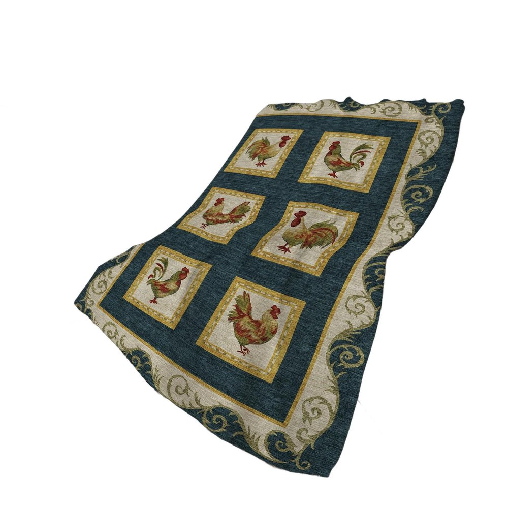 50" X 70" Gold Red And Ivory Animal Print Polyester Woven Plush Throw Blanket
