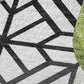 50" X 70" Yellow Ivory And Green Geometric Polyester Woven Plush Throw Blanket