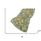 50" X 70" Yellow Ivory And Green Geometric Polyester Woven Plush Throw Blanket