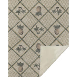 50" X 70" Beige Gold And Green Microfiber Geometric Plush Throw Blanket