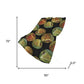 50" X 70" Midnight Gold And Red Abstract Polyester Woven Plush Throw Blanket