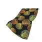 50" X 70" Midnight Gold And Red Abstract Polyester Woven Plush Throw Blanket