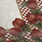50" X 70" Red Ivory And Green Checkered Polyester Woven Plush Throw Blanket