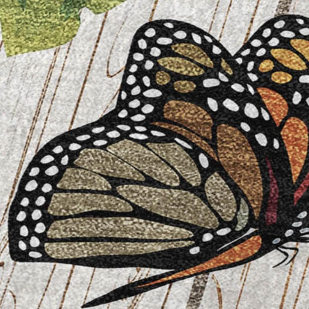 50" X 70" Yellow Blue And Ivory Floral Polyester Woven Plush Throw Blanket