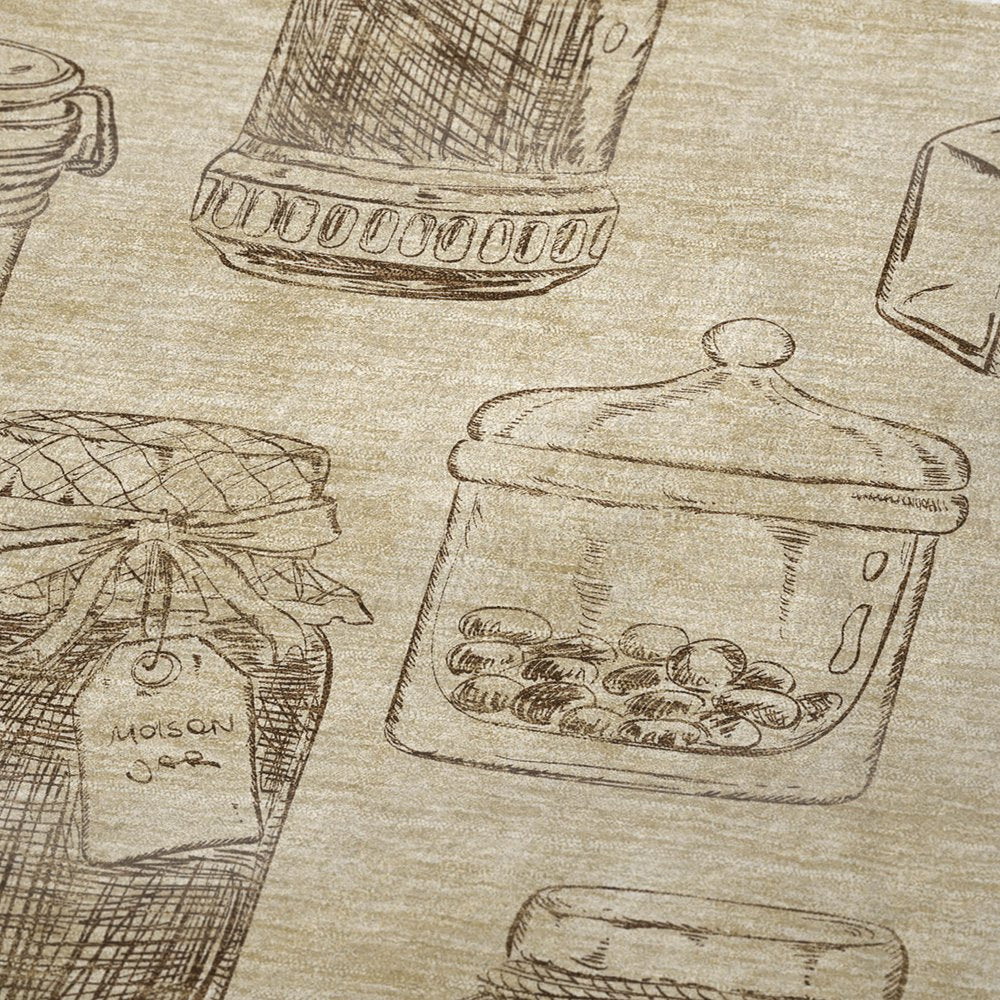 50" X 70" Beige And Brown Geometric Polyester Woven Plush Throw Blanket