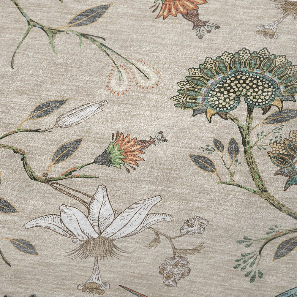 50" X 70" Beige Blue And Peach Animal Print Polyester Woven Plush Throw Blanket