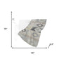 50" X 70" Gray Beige And Ivory Geometric Polyester Woven Plush Throw Blanket