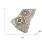 50" X 70" Taupe Beige And Brown Geometric Polyester Woven Plush Throw Blanket