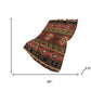 50" X 70" Brown Rust And Beige Geometric Polyester Woven Plush Throw Blanket